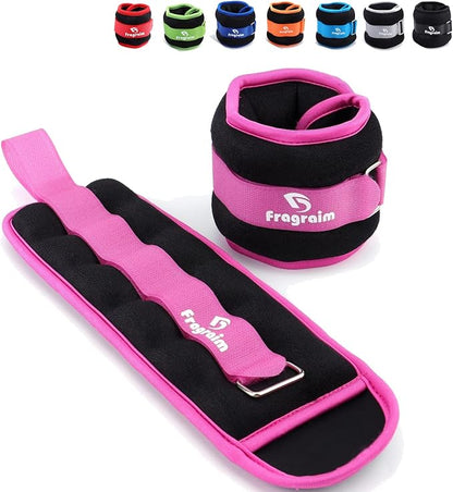 Ankle Weights for Women, Men and Kids - 1/2/3/4/6/8/10/12/15/20 LBS 1 Pair Strength Training Wrist/Leg/Arm Weight with Adjustable Strap for Jogging, Gymnastics, Aerobics, Physical Therapy