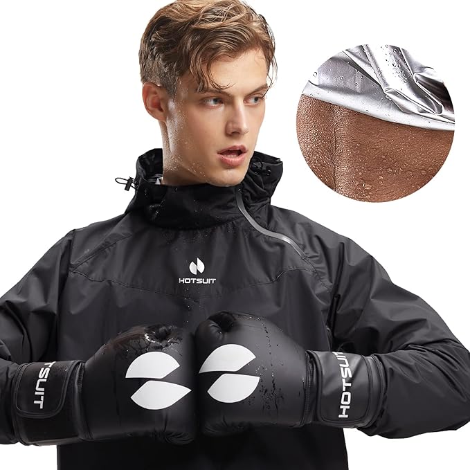 HOTSUIT Sauna Suit for Men Sweat Sauna Jacket Pant Gym Workout Sweat Suits