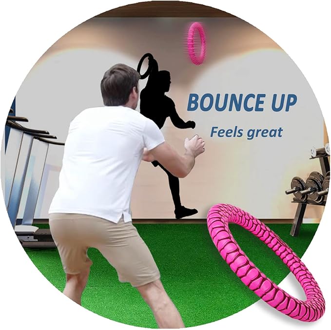 Bouncy Sports Hoops Hand Eye Coordination Training Tool Sports Equipment Reaction Speed Training Tool for Improving Agility & Reflex Skills Easy to Catch and Throw Great for Family