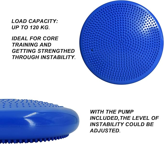 Senston Inflate Stability Wobble Cushion Balance Board for Agility Training, Improving Posture, Gym Workouts, Yoga