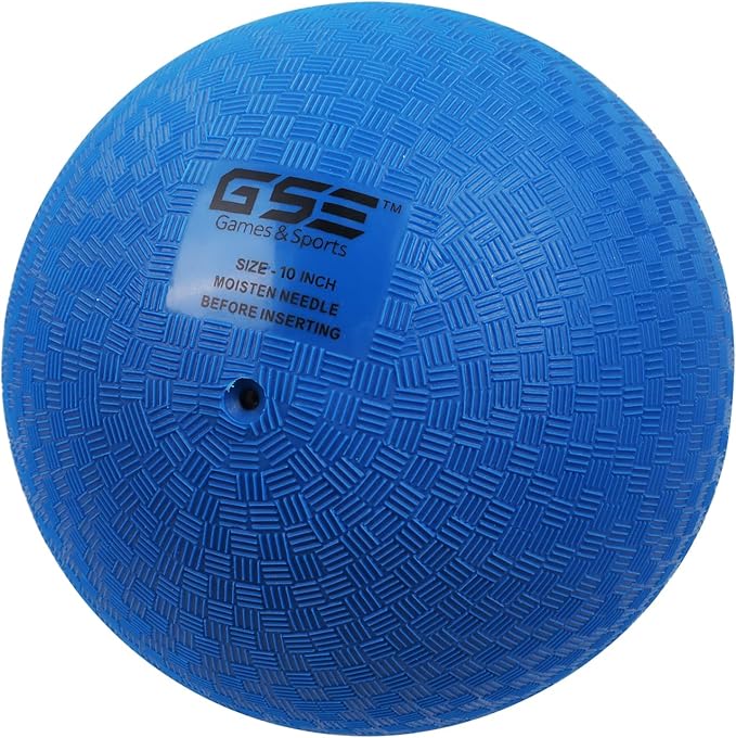 GSE Games & Sports Expert Inflatable Playground Balls, Kickball, Bouncy Dodge Ball, Handball. Great for 4 Square Ball Games, Gym, Yoga Exercises for Kids and Adults (7/8.5/10in, Several Colors Choice)