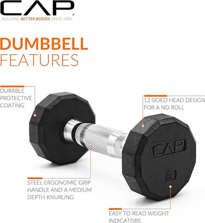 CAP Barbell Coated Hex Dumbbell Weight