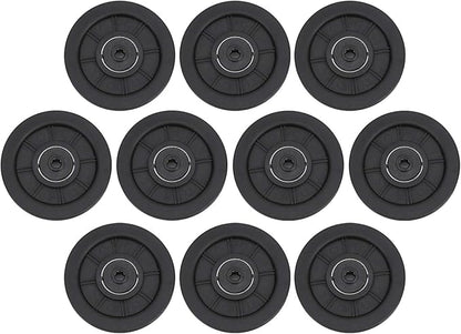 Keenso 10Pcs/Set 100mm Nylon Bearing Pulley Wheel, U Groove Roller Wheelfor Gym Fitness Equipment Combination Fitness Products