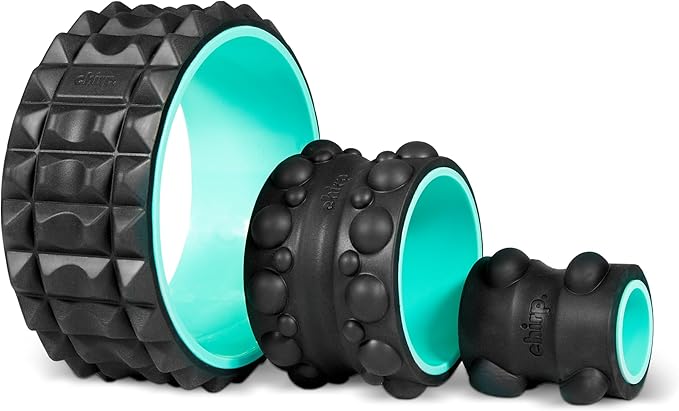 Chirp Wheel XR 3P Foam Roller Set - 10” Acupressure, 6” Knot-Kneading Thumb, and 4” Neck & Headache Tension Relief | Foam Roller for Back and Neck Pain and for Physical Therapy and Exercise | Mint