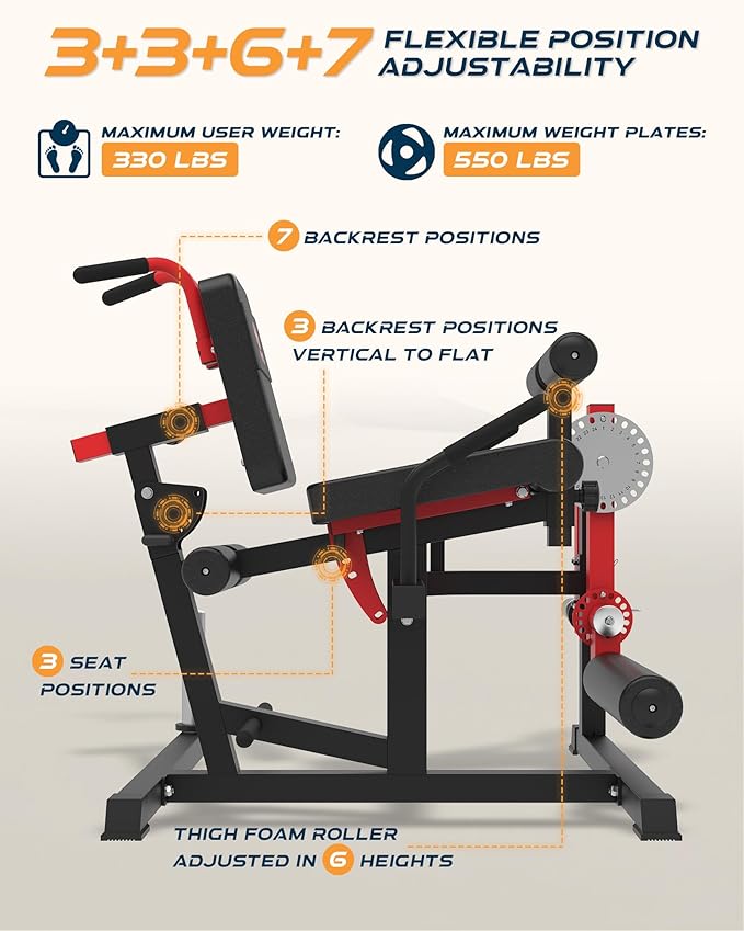 HVO Leg Curl Machine Extension - Leg Extension