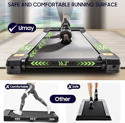 UMAY Walking Pad, Under Desk Treadmill with Remote, SPAX APP and LED Display, 3 in 1 Walking Jogging Running Machine for Home Office