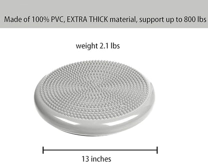 3-Pack Wiggle Seat Wobble Cushion with Pump, Stability Balance Disc for Core Strengthening, Exercise and Therapy, for Adults & Kids (8 Color)