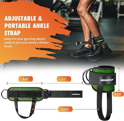 Ankle Strap for Cable Machine Women, Adjustable Gym Cable Ankle Straps for Kickbacks, Glute Workouts, Leg Extensions, Curls, Booty Hip Abductors, Ankle Cuff for Cable Machine Accessories