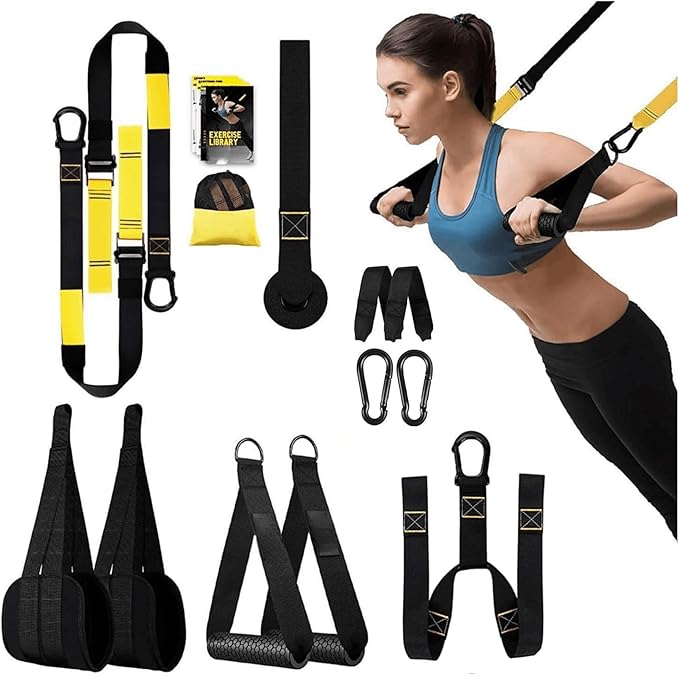 Bodyweight Resistance Training Kit,Resistance Band Door Anchor,Home Gym,Suspension Trainer,Extension Trainer Fitness Bands,Pilates Bands with Handle