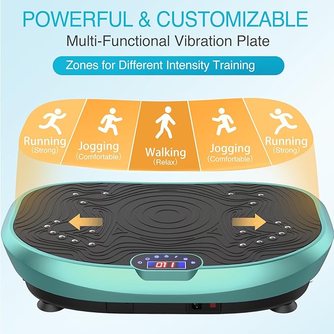 AXV Vibration Plate Exercise Machine Whole Body Workout Power Vibrate Fitness Platform Vibrating Machine Exercise Board for Weight Loss Shaping Toning Wellness Home Gyms Workout