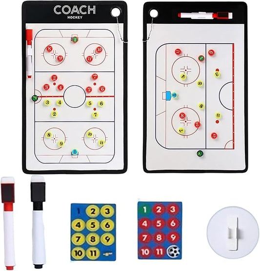 Ice Hockey Tactics Board for Kids & Adults, Magnetic Coaching Board, Ice Hockey Equipment for Men, Boys and Ice Hockey Enthusiast, Christmas Ice Hockey Gifts for Men Father