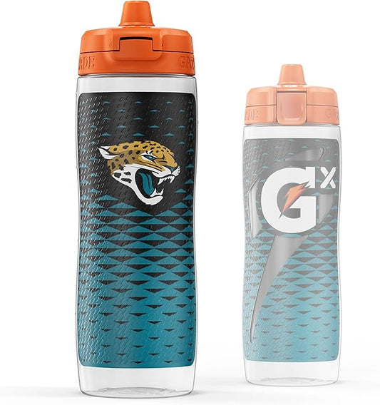 Gatorade Gx NFL Non-Slip Squeeze Bottles, 30 fl oz, Gx Hydration System