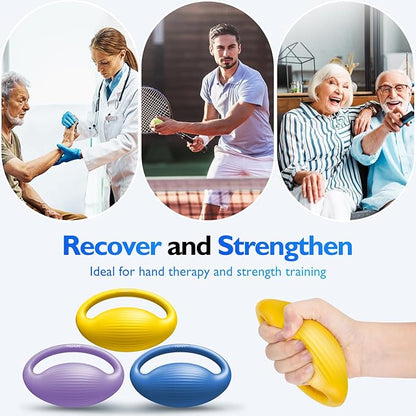 FitBeast Hand Exercise Balls - 3 Resistance Levels Stress Balls for Adults, Squeeze Balls for Hand Therapy, Rehabilitation, Arthritis, Muscle Building, Ideal for Seniors, Athletes, Musicians