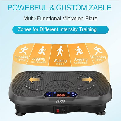 Vibration Plate Fitness Platform Exercise Machine Vibrating Shaking Full Body Shaker Workout Power Waver Vibrate Stand Shake Board Sport Gym for Weight Loss Fat Burner for Women Men