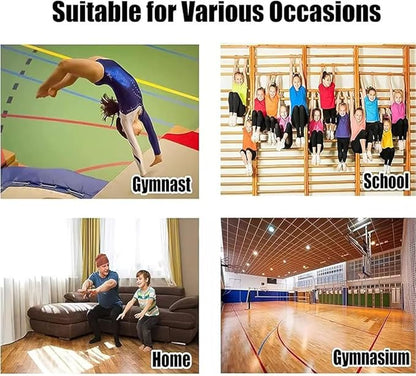 Children's Gymnastics Springboard Pedal, Built-in Thickened Spring, Wooden Board, Takeoff and Somersault Power Board Elastic Board(Size:Two Springs50*80 * 20cm,Color:red)