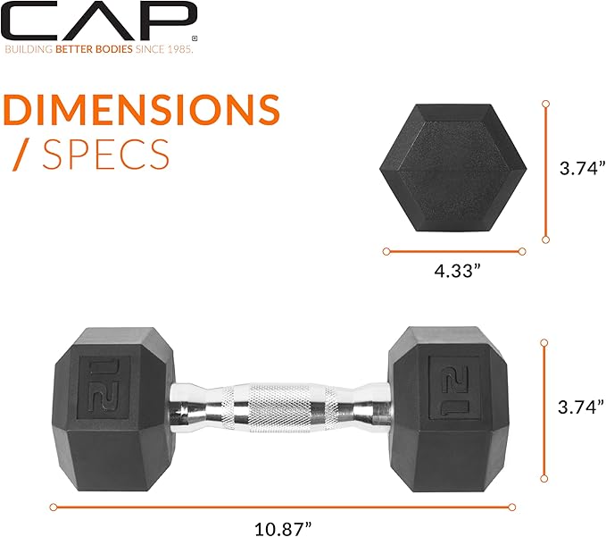 CAP Barbell Coated Dumbbell Weight Pairs | Multiple Options