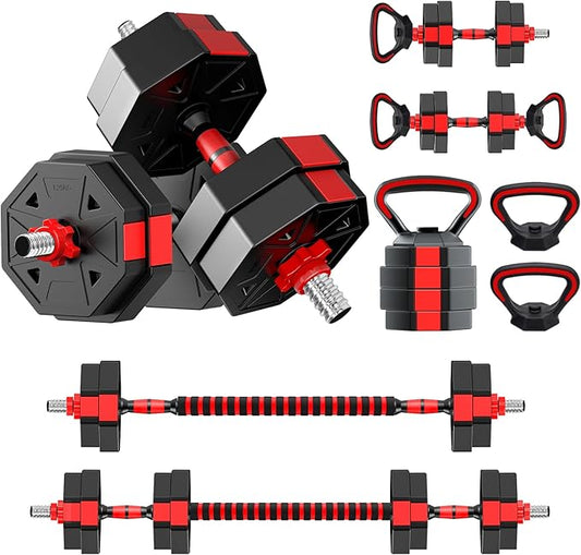 Adjustable Weights Dumbbells Set, 20/30/40/60/80lbs Non-Rolling Adjustable Dumbbell Set, Free Weights Dumbbells Set Hexagon, Weights Set for Home Gym