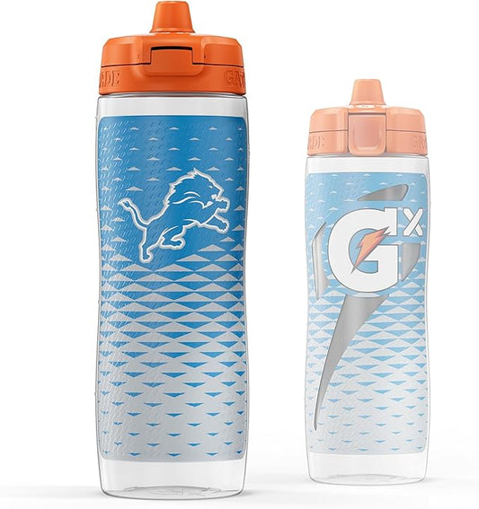 Gatorade Gx NFL Non-Slip Squeeze Bottles, 30 fl oz, Gx Hydration System