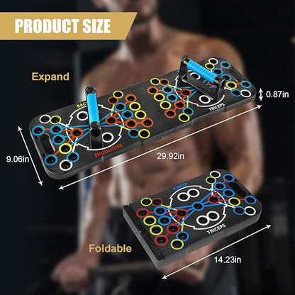 Push Up Board Foldable Adjustable Pushup Bar 56 in 1 Exercise Fitness Workout for Muscle Max Strength Training for Men Women Home Gym Equipment