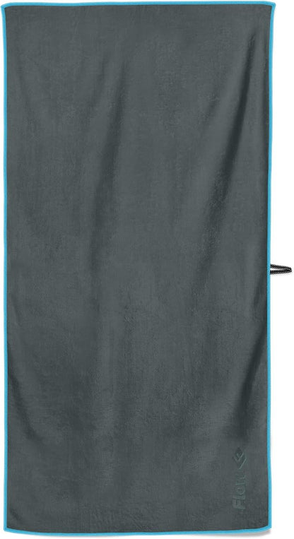 Flow Hydro Sport Towel - Microfiber Quick Dry Swimming Towels for Swim, Pool, Triathlon, and Other Water Sports in Medium, Large, Extra Large, and Hooded Sizes (Gray, Medium (48" x 24"))