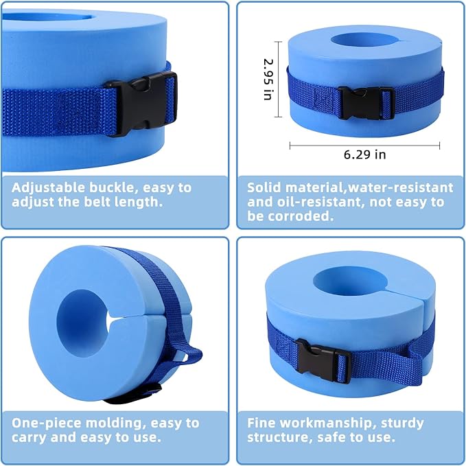 Water Aerobics Set for Aquatic Exercise, Pool Fitness Equipment Foam Water Dumbbell Set, New Upgrade Aquatic Dumbbells and Foam Swim Aquatic Cuffs, Water Workout Fitness Tool