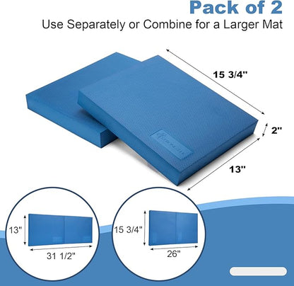 StrongTek Professional Foam Exercise Balance Pad - 15.8" x 13" x 2", High-Density TPE Foam Knee Pad, Non-Slip & Water-Resistant, for Balance Training, Physical Therapy, Yoga, and More