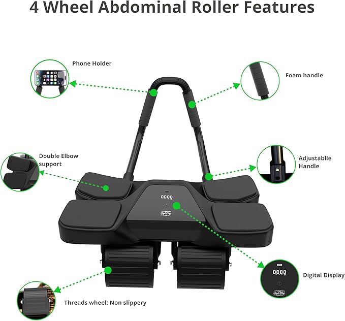 2024 New Roller High-Performance Exercise Machine with Automatic Rebound, Multi- Layered Anti-Slip