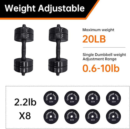 Nice C Weights, Dumbbell Set, Kettlebells, Adjustable Dumbbells, Barbell Weight Set, 20-40-50-70LB 3-in-1 set, Non-Slip, All-purpose