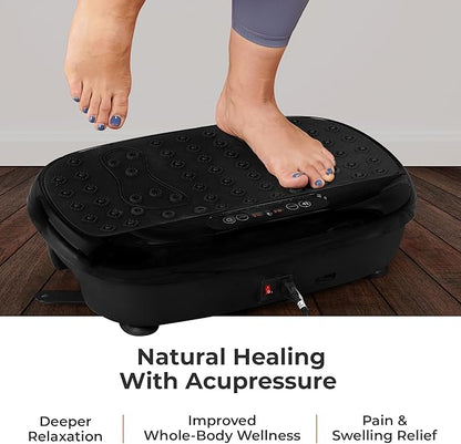 Lifepro Compact Vibration Plate Exercise Machine, Mini Full Body Vibration Platform Exercise Machine for Lymphatic Drainage with Acupressure Nodes, Burn Calories, Helps Alleviate Back & Joint Pain