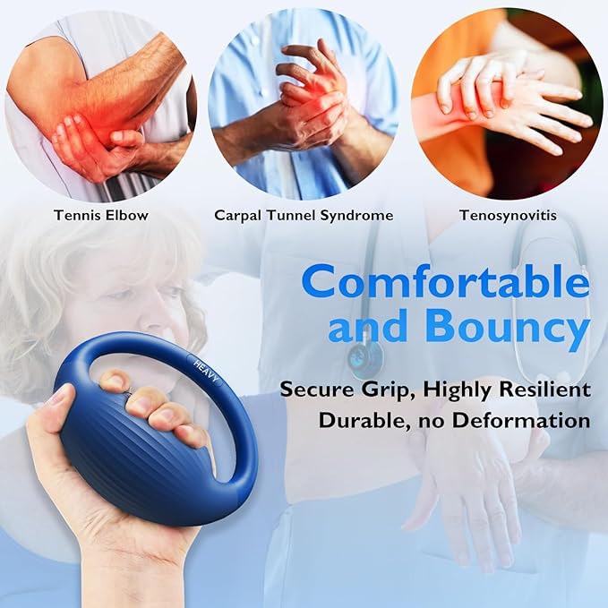 FitBeast Hand Exercise Balls - 3 Resistance Levels Stress Balls for Adults, Squeeze Balls for Hand Therapy, Rehabilitation, Arthritis, Muscle Building, Ideal for Seniors, Athletes, Musicians