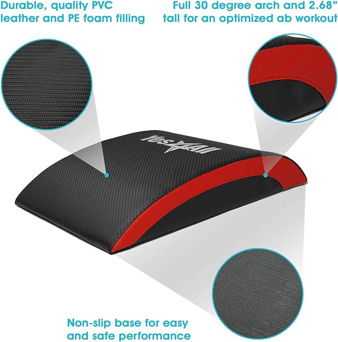 Yes4All Ab Mat Tailbone & No Tailbone, Foldable Abdominal Exercise Sit Up Support Pad for Core Training and Lower Back