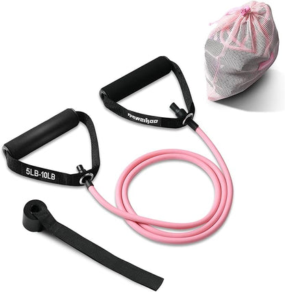 Resistance Exercise Band with Handles, Workout Band Weight Band for Physical Therapy,Strength Training Home Gym Fitness,with Door Anchor & Storage Bag.