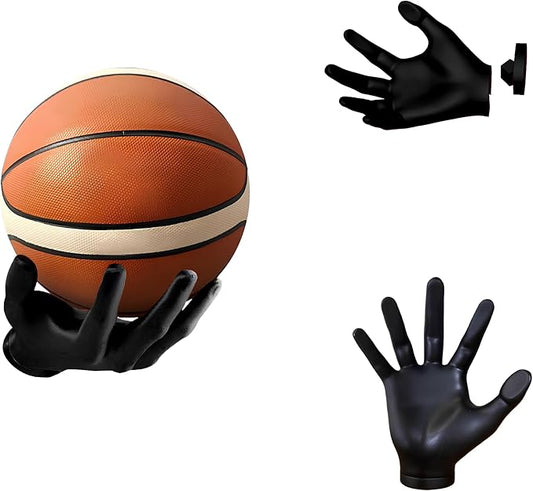 Handmade Safety Wall Mounted Basketball Display Stand Hand Shaped Ball Rack Storage with Screws wallmounted Handheld Display Stand Suitable for Basketball and Football