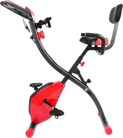 Echelon Flex Express Folding Exercise Bike: Magnetic, Foldable, Upright/Recumbent, Multi-Level Resistance, Arm Resistance Band, and LCD Display