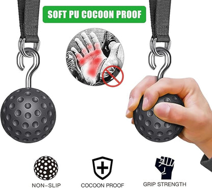 SELEWARE Pull Up Ball Grip, Non-Slip Rock Climbing Holds Pull Up Power Ball for Strength Training Attachment, Neutral Grip Pull Up Handles for Chin Up Bar, Kettlebell, Barbell Home Gym Workout