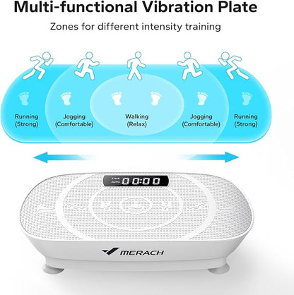 MERACH Vibration Plate Exercise Machine,Whole Body Workout Power Vibrate Fitness Platform Vibration Plate for Lymphatic Drainage,Motor Speed Control , Weight Loss & Shaping