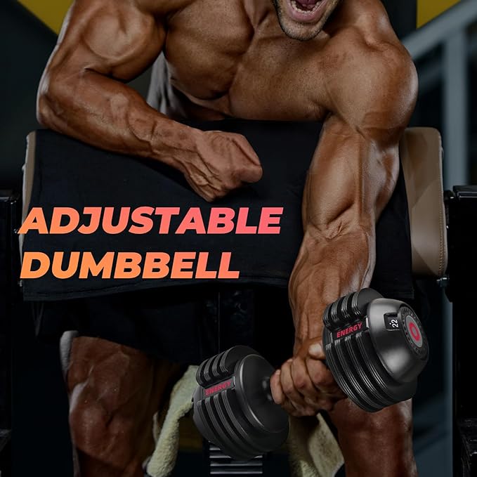 Adjustable Dumbbell Set 22LB/52LB: 5 Weight Options Dumbbell with Anti-Slip Metal Handle for Exercise & Fitness Fast Adjust Weight for Full Body Workout Fitness