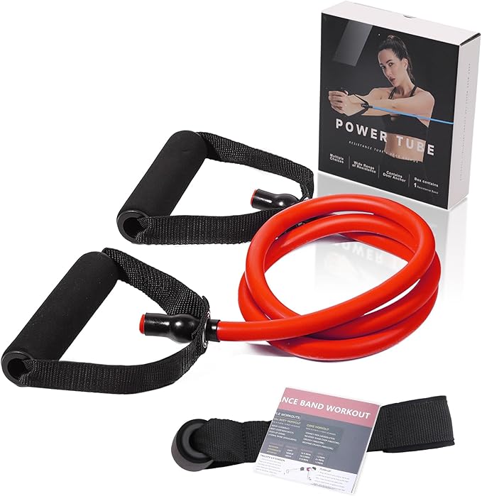 Resistance Bands with Handles for Working Out Women and Men, Exercise Bands with Door Anchor, Stretch Bands for Home Workouts, Simple Guide Included