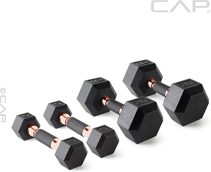 CAP 50 lbs Coated Dumbbell Set | Multiple Styles