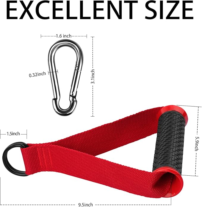 Ultimate Cable Handles Gym Equipment, D Handle Cable Attachment for Pilates, Yoga, Strength Trainer, Pull Down Home Gym. Heavy Duty Exercise Handles. Resistance Band Handles Only.