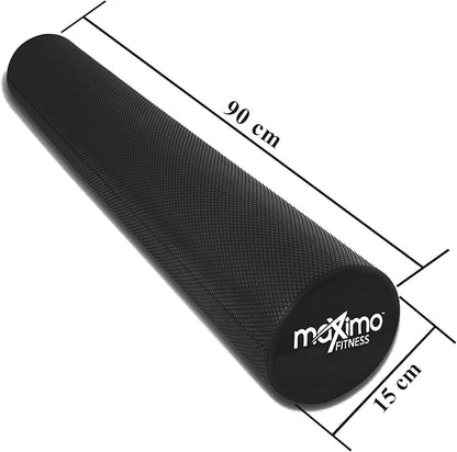 Maximo Fitness Foam Roller– 36" x 6" Exercise Rollers for Trigger Point Self Massage & Muscle Tension Relief, Massager for Back, Fitness, Physical Therapy, Exercise, Pilates and Yoga