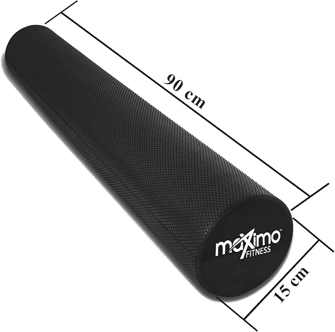 Maximo Fitness Foam Roller– 36" x 6" Exercise Rollers for Trigger Point Self Massage & Muscle Tension Relief, Massager for Back, Fitness, Physical Therapy, Exercise, Pilates and Yoga