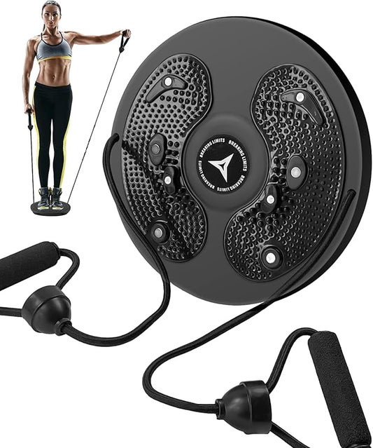 Waist Twister - Turntable, Twist Board for Abs Training, Legs, Buttocks, Hip Exercise, Handles - Balance Trainer, Wobble Board for Adults - Ideal for Home Gym