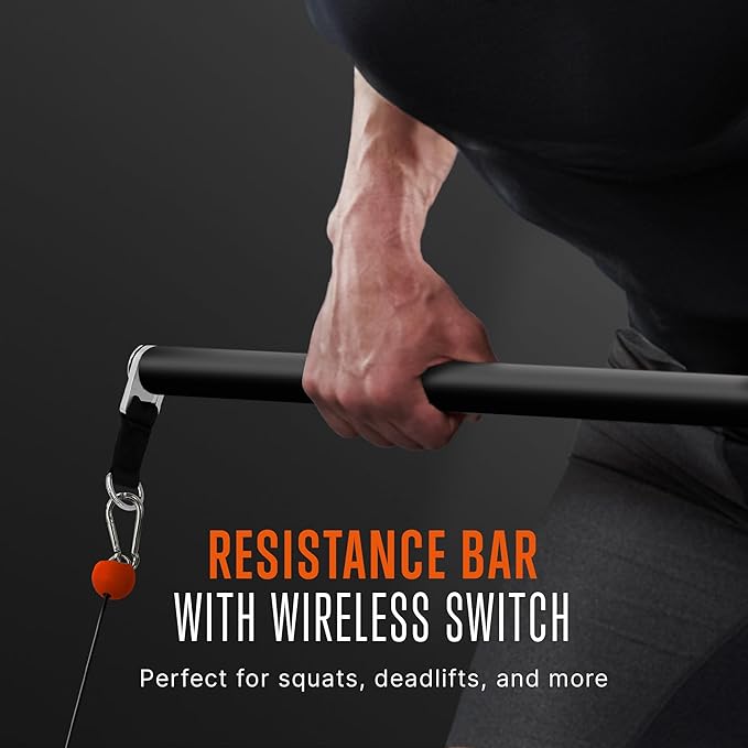 SQUATZ Apollo Board Mini: 150lb Resistance Smart Cable Machine, Functional Trainer for Full Body Workouts, Full Body Strength, Digital Home Gym Equipment with Free App includes Accessories, Orange