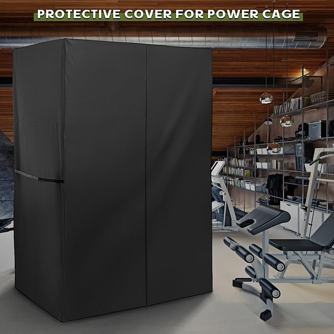 Squat Rack Cover, Waterproof Power Cage Cover, Protective Squat Cage Cover for Home Gym, Outdoor Power Rack Cover/Gym Rack Cover/Weight Lifting Rack Cover/Smith Machine Cover