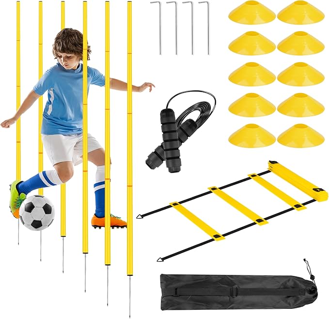 Soccer Agility Training Poles Soccer Training Equipment Soccer 6 Agility 10 Soccer 19.6 ft