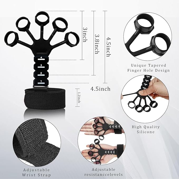 Grip Trainers, Including Forearm Strengtheners, Finger Trainers, Mechanical Counting Grips, Stress Balls, Hand Grippers, Strengthening Devices for Strength Training, Grip Improvement and Hand