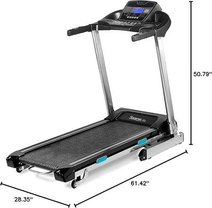 SereneLife Smart Electric Folding Treadmill – Easy Assembly Fitness Motorized Running Jogging Exercise Machine with Manual Incline Adjustment, 12 Preset Programs