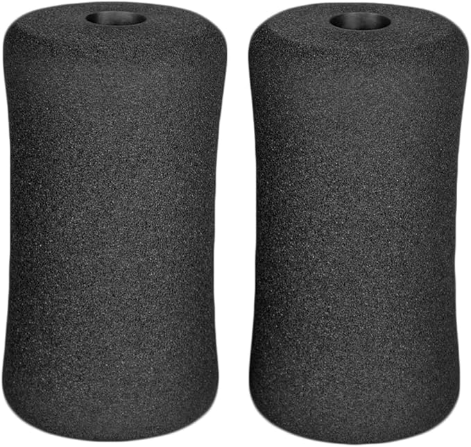 Sponge Foam Foot Pad Roller Pair, Used for Replacing Gym Exercise Equipment, Suitable for 1-inch Rod (Foam 6.3" X 3.07" Od X 0.87" Id)