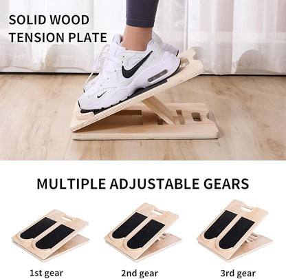 Ory Wooden Slant Board for Calf Stretching | Adjustable Incline Balance Board & Calf Stretcher | Physical Therapy Equipment for Knees Ankle Heel Feet Leg, Natural